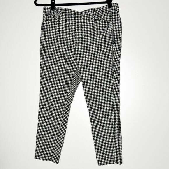 Old Navy High Rise Pixie Ankle Pants Houndstooth Women's Size 14 - Picture 1 of 7